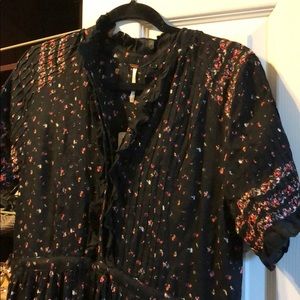 Free people black combo maxi dress